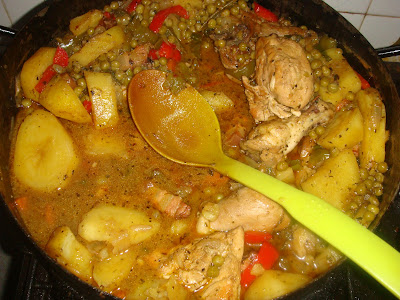 POLLO AL DISCO CON PANCETA