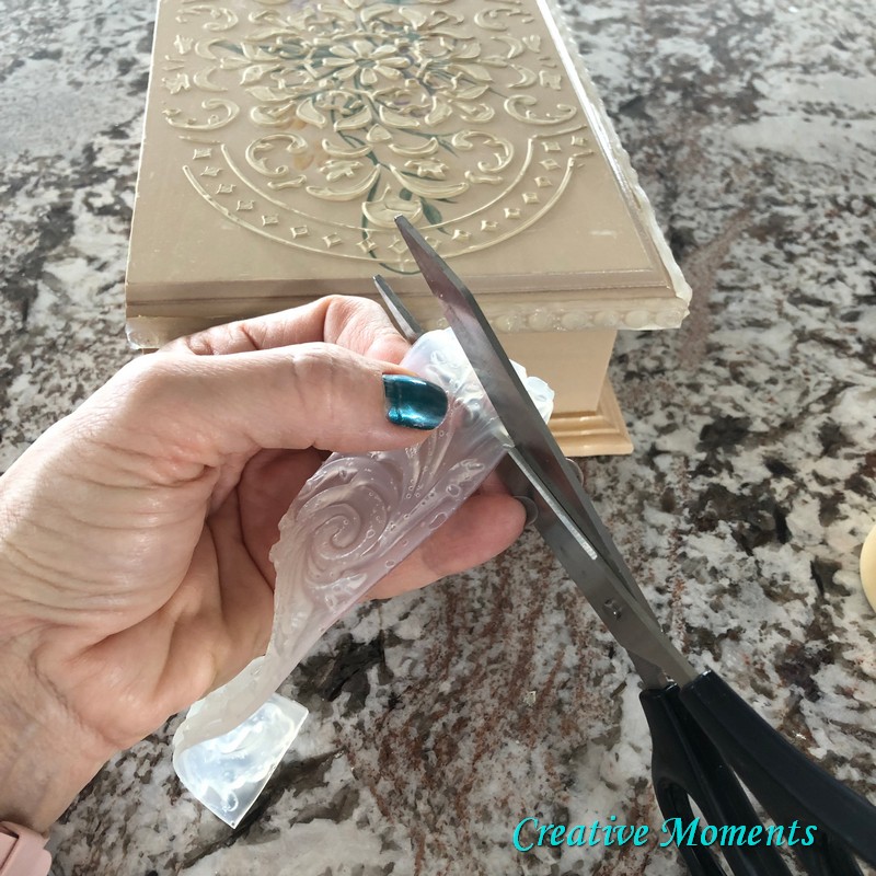 Faux Stone Jewelry Box using IOD Moulds, Jolie Paint & Saltwash