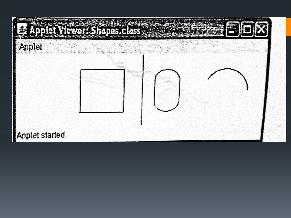 graphical shapes and graphical shapes with colors in java program - RSM ...