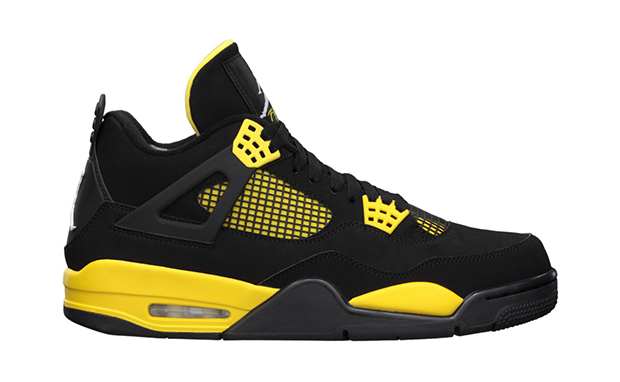 Air Jordan 4 Retro Thunder Black & Yellow Shoes | Forstep Style