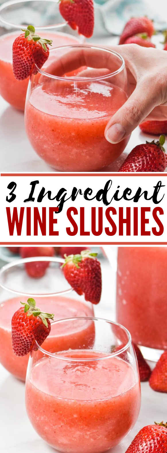 THREE INGREDIENT WINE SLUSHIES drinks cocktails