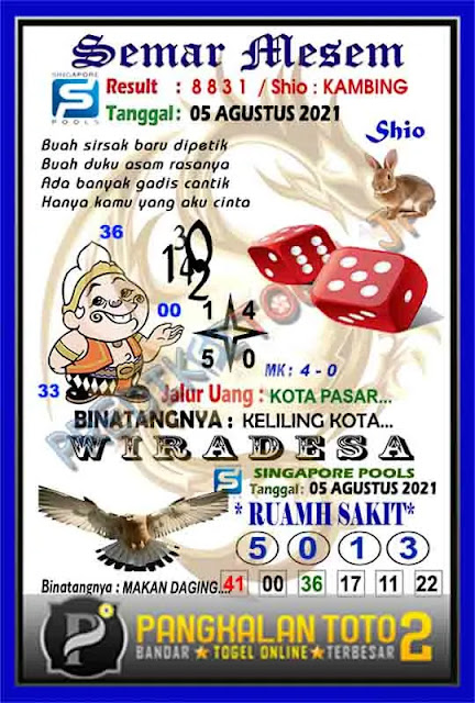 Prediksi Syair Sgp 5 Agustus 2021 Syair Togel Pangkalantoto