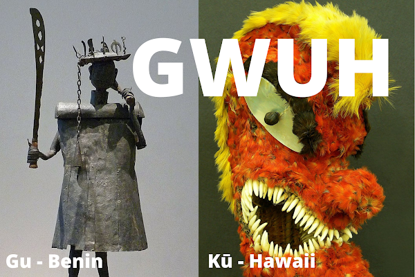 Comparison: GU, The God of War from Benin, West Africa  -- and KU, the God of War from Hawaii