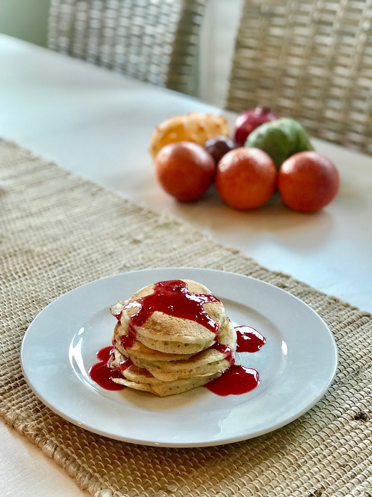 Cinnamon Pancakes with Blood Orange Syrup FreakyFruitsFriday Our