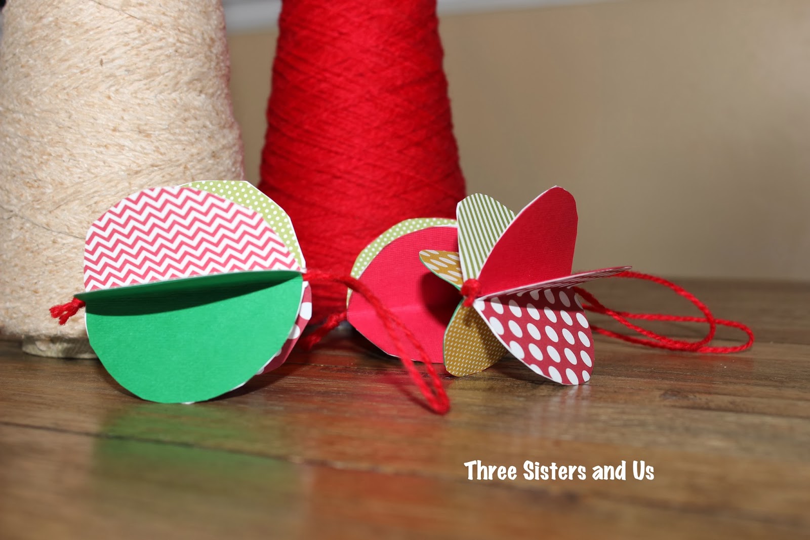 DIY Card Stock Ornament Three Sisters and Us