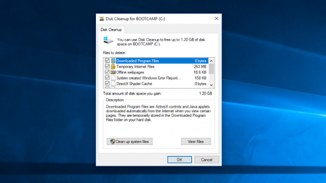 تسريع ويندوز 10 عبر  مسح مخلفات القرص 