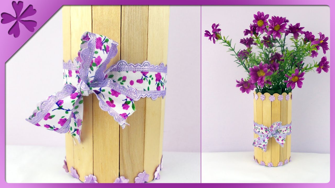  Kerajinan  Stik  Es Krim Vas Bunga yang Mudah  dibuat 