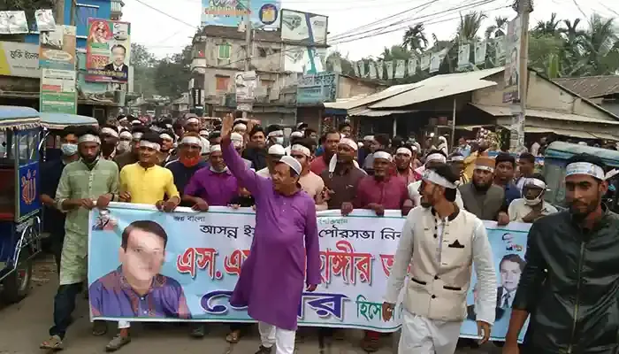 ইসলামপুরে মেয়র প্রার্থী জাহাঙ্গীর আলমের গণ সংযোগ