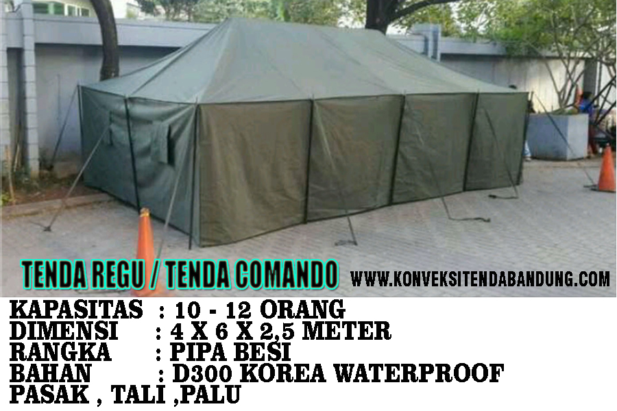 tenda regu komando 4x6 meter RUMAH TENDA