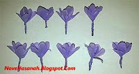 cara membuat bunga lavender dari kantong plastik bekas