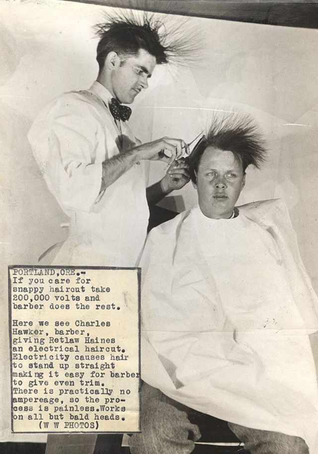 A Shock of Hair Receives a Shock Vintage Everyday