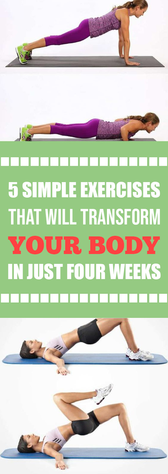 5 Simple Exercises That Will Transform Your Body in Just Four Weeks