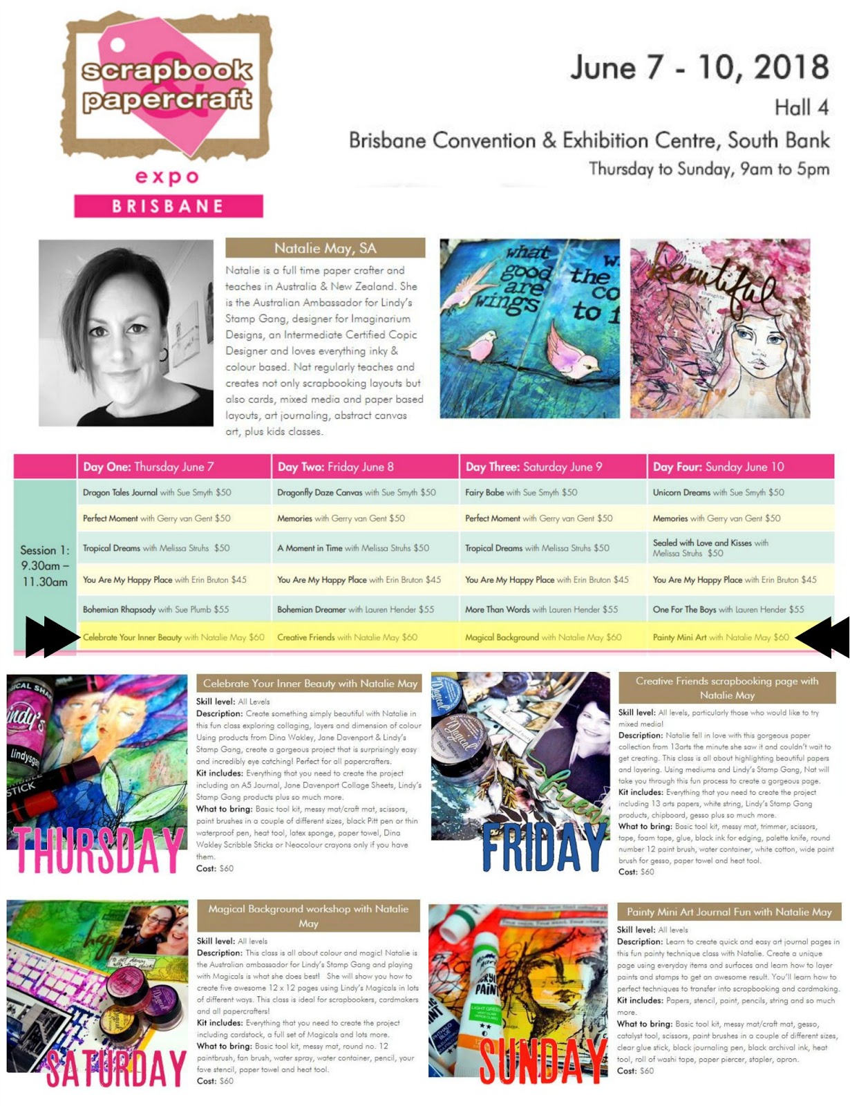 Happy Daks! Natalie May. Scrapbook & Papercraft Expo 2018