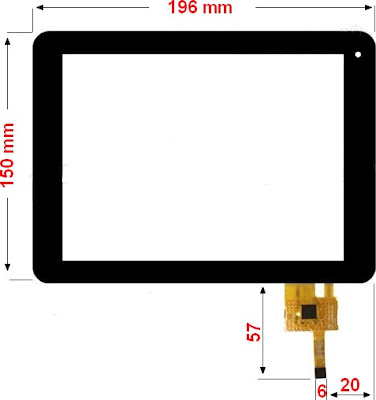Vitre Tactile écran LCD Noir 10,6 Pouces Pour POLAROID MIDS145P/MIDS146P Et STOREX Ezee Tab 106Q10-M | Remplacement