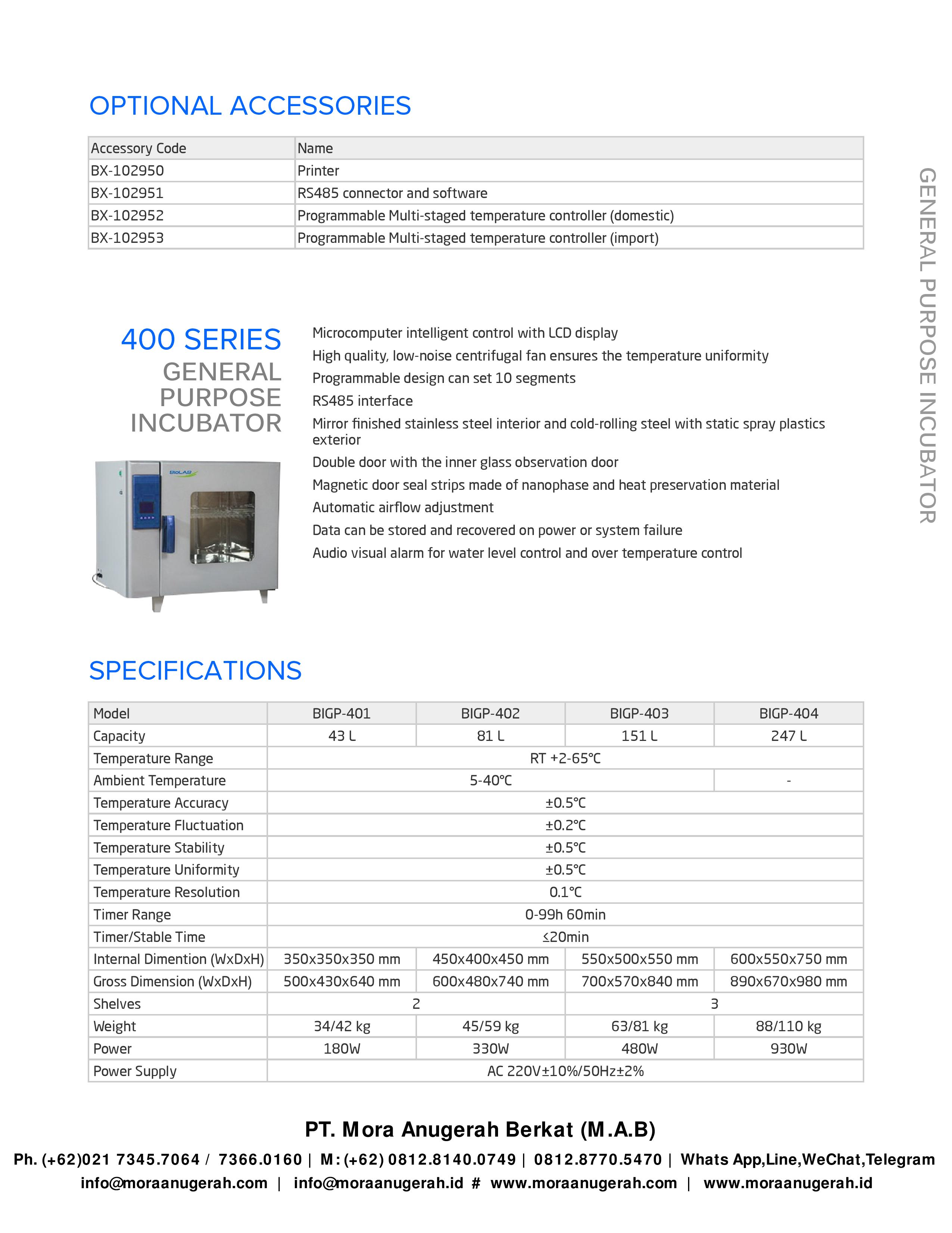 General Purpose Incubator 