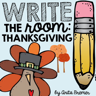 Write the Room literacy activity with Thanksgiving theme