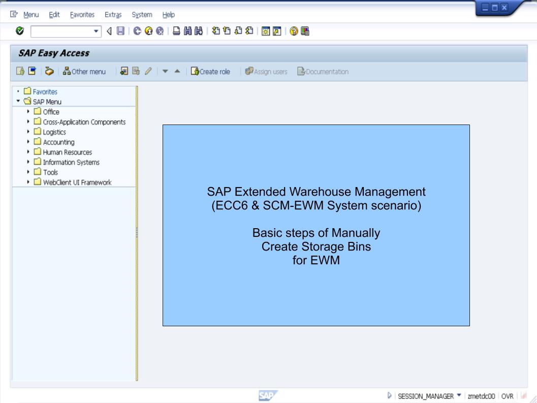 青蛙SAP分享 Froggy's SAP sharing SAP SCMEWM Create Storage Bins