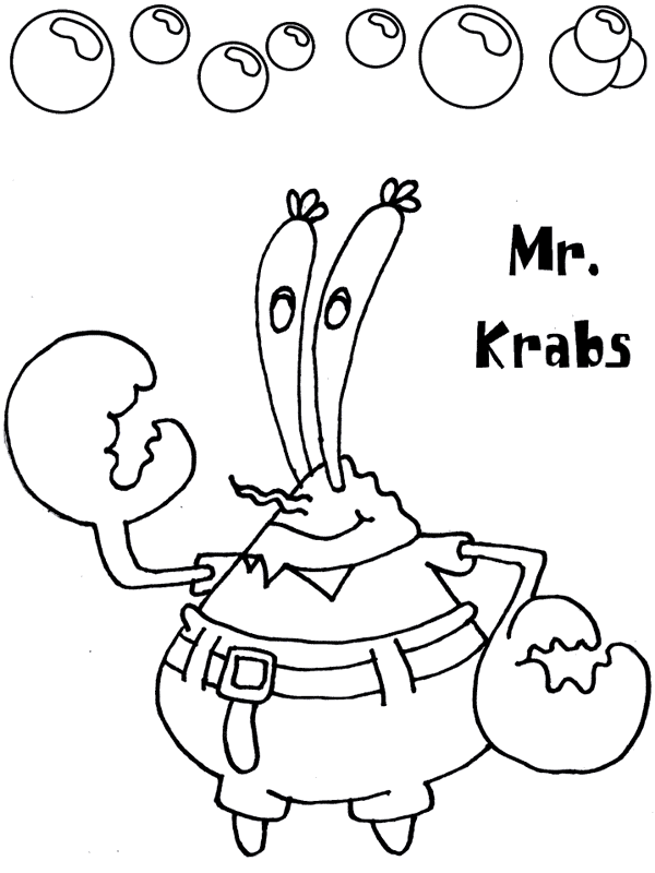 Mr. krabs coloring pages | Coloring