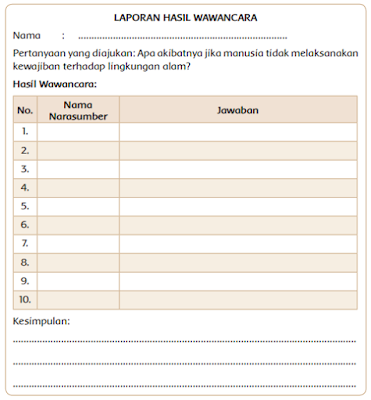 Hasil Laporan wawancara Apa akibatnya jika manusia tidak melaksanakan kewajiban terhadap lingkungan alam www.simplenews.me