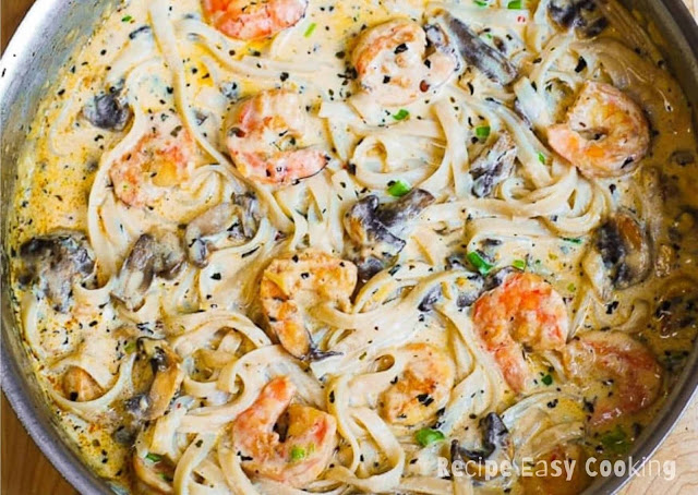 Creamy Shrimp Pasta with Mushrooms