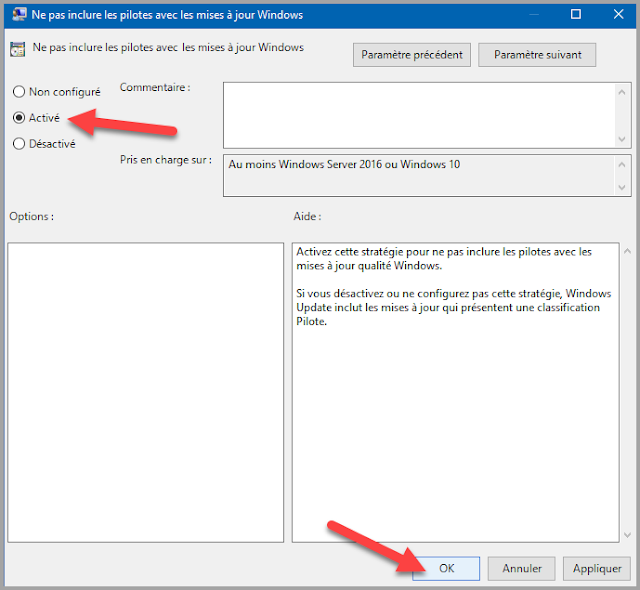 Désactiver l'installation des mises à jour automatique des pilotes avec l'éditeur de stratégie de groupe locale Windows 10 désactiver, arrêter, installation, mises à jour, automatique, pilote, driver, mise à jour Windows, Windows 10, stratégie de groupe locale, gpedit.msc, administration, problème pilote
