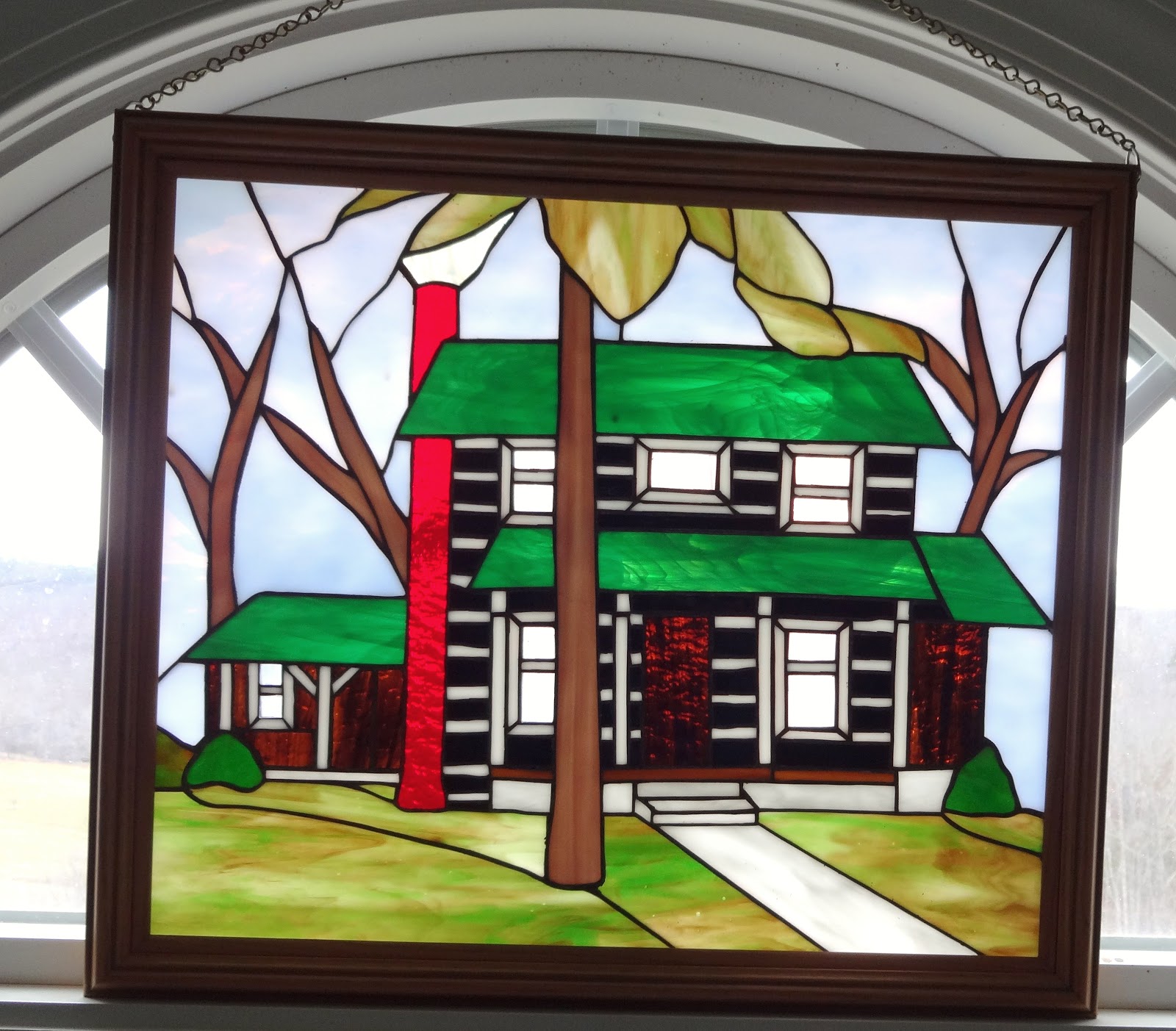 Shenandoah Gateway Farm Stained Glass Transom