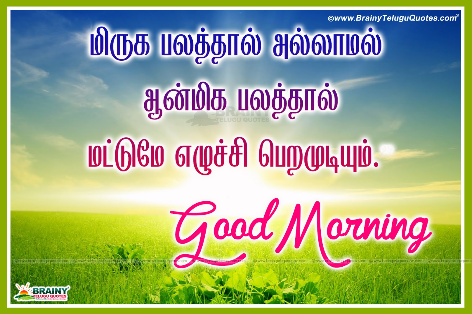 Tamil Best And Top Good Morning Kavithai Quotes Greetings Sms
