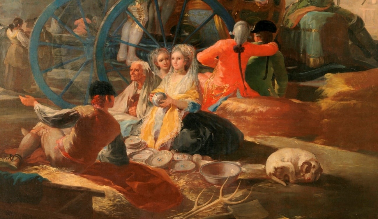Картина 5 букв. Франсиско Гойя продавец посуды. Франсиско Гойя мадридский рынок. Гойя продавец посуды 1778. 1778 – «Мадридский рынок».