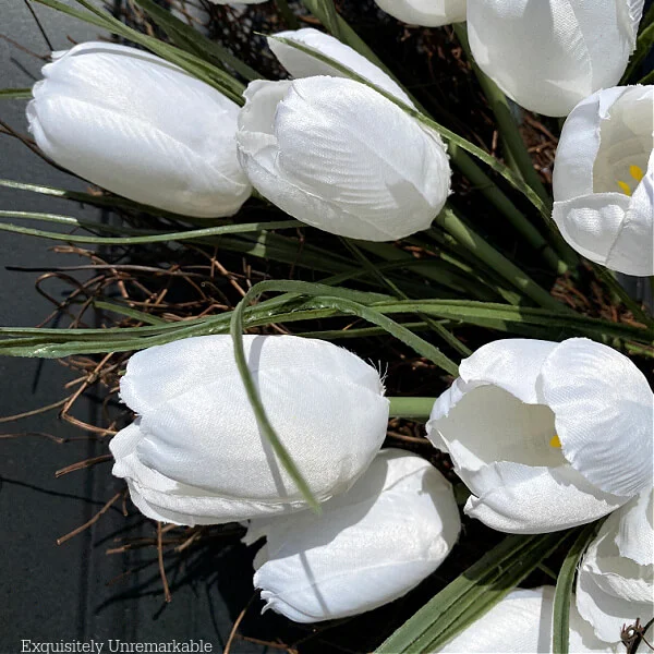Faux White Tulips