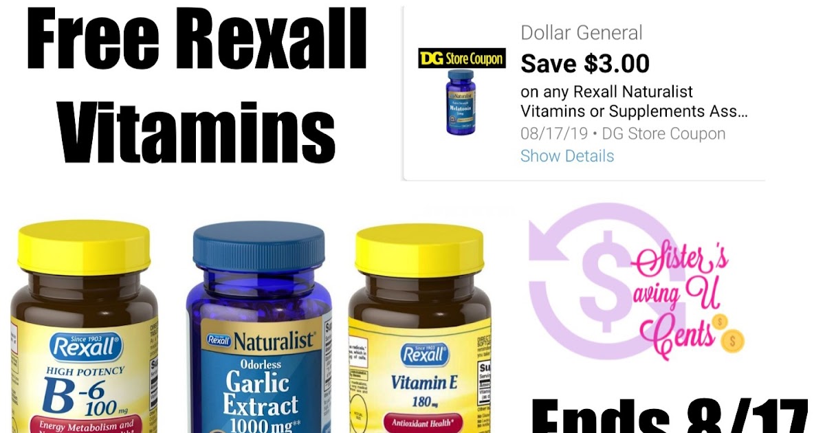 Free Rexall Vitamins At Dollar General