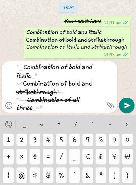 Use combination of WhatsApp fonts