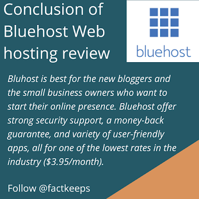 Conclusion of Bluehost Web hosting review