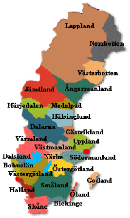 Karta över Sveriges Landskap | skinandscones