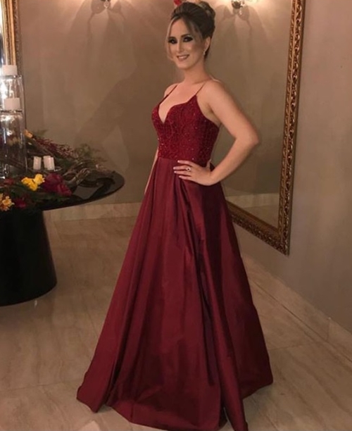 vestido marsala princesa