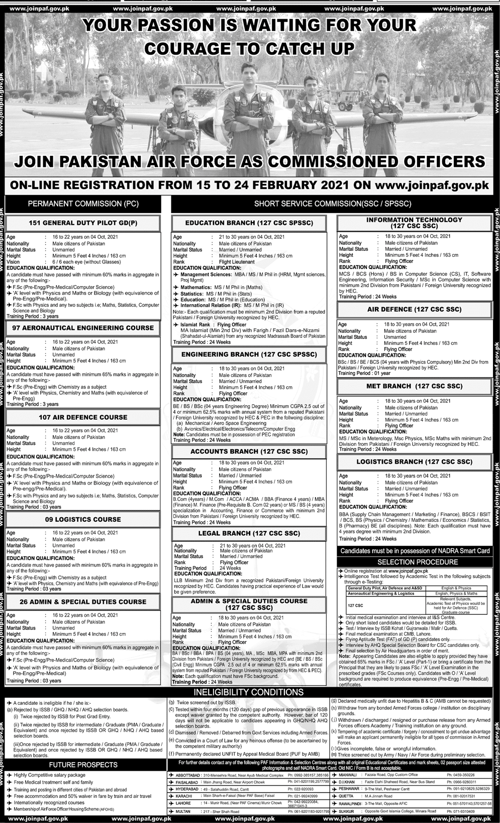Join PAF As Commissioned Officer Jobs 2021 | online Register Your Self