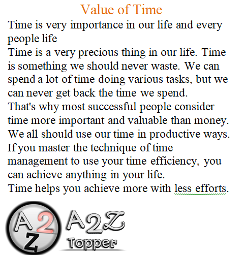 speech on importance of time in our life