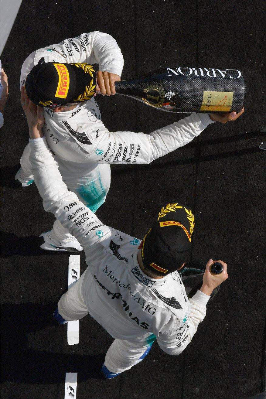 F1 Race Winners Sip From 3,000 CarbonFiber Bottles Of Champagne