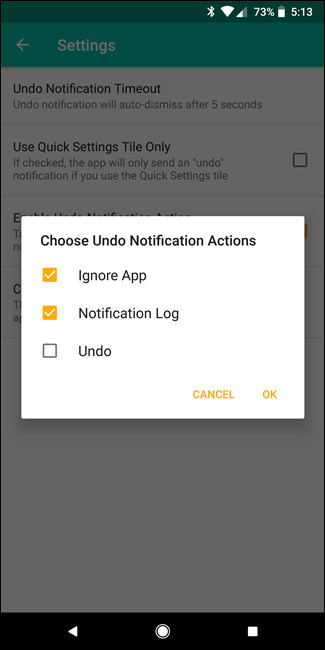 Scegli Annulla azioni di notifica Scegli Annulla azioni di notifica