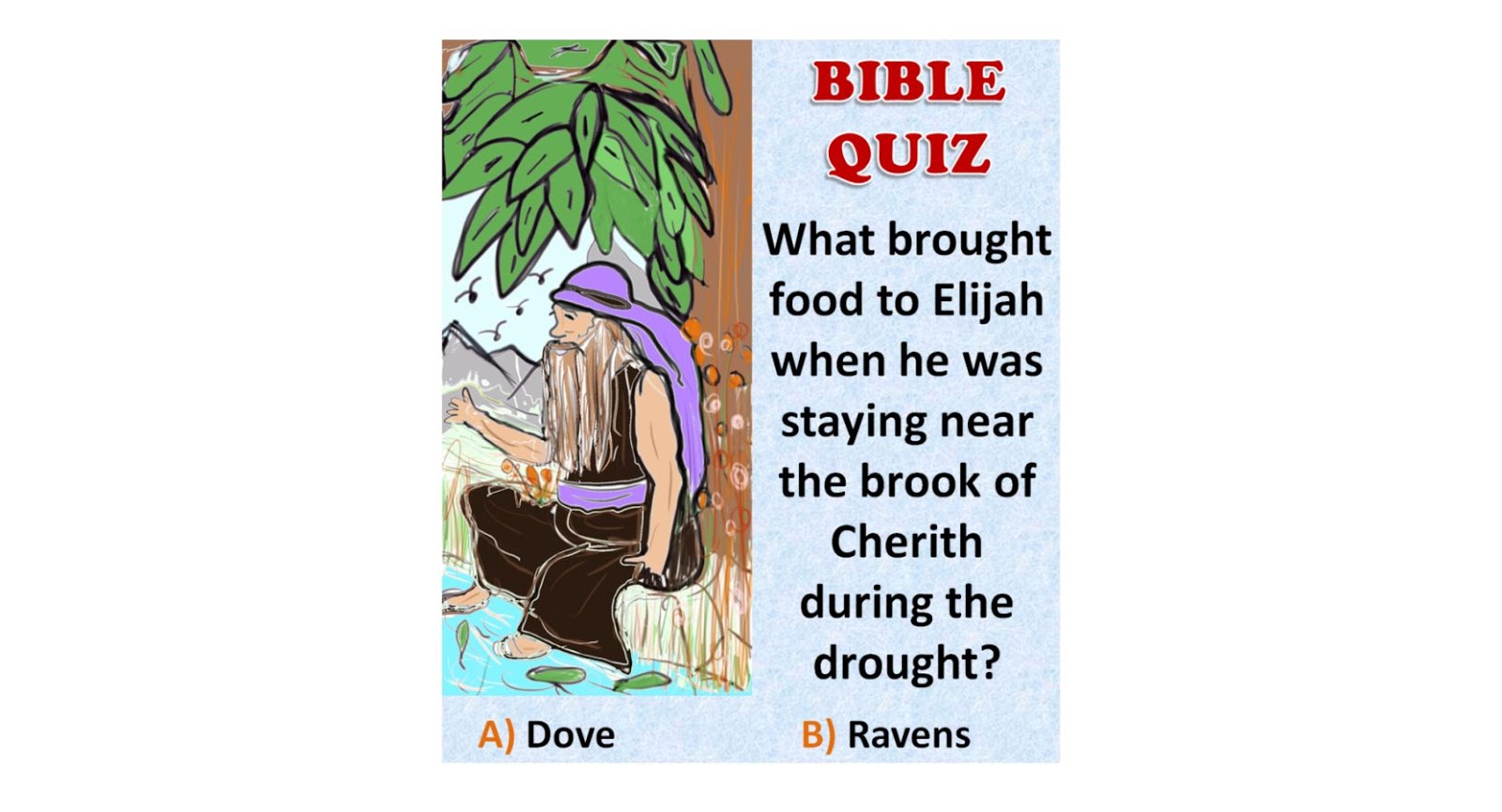 What brought food to Elijah when he was staying near the brook of