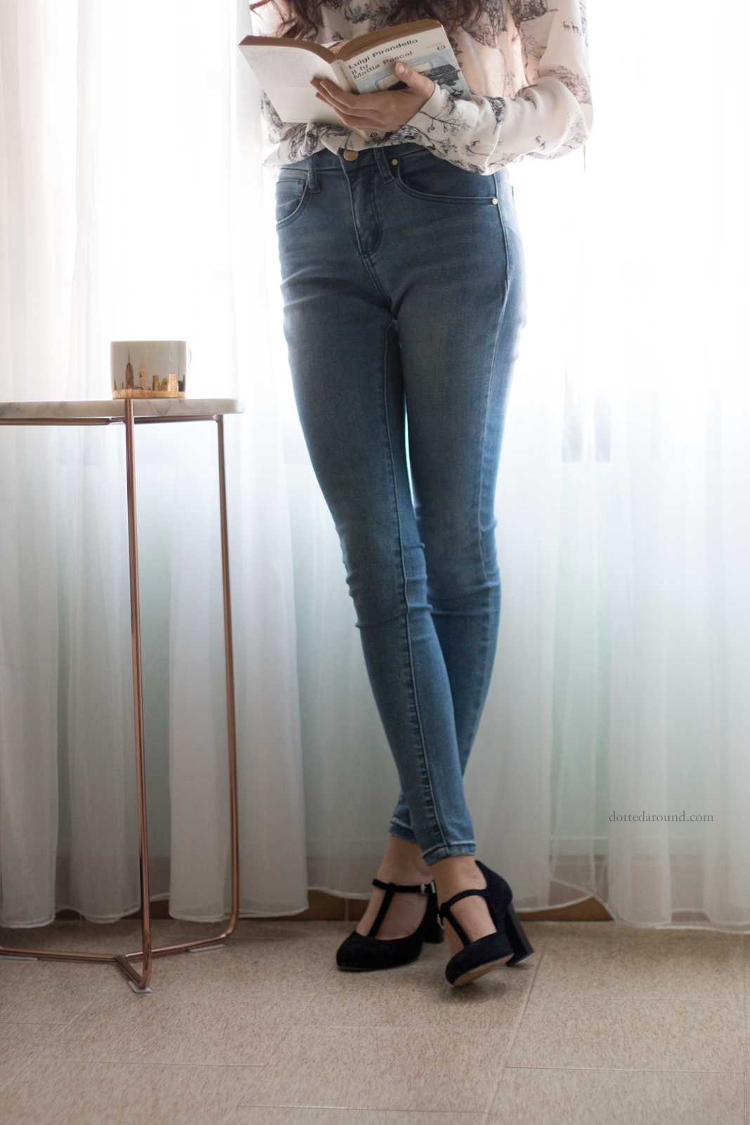 comoda Slim Fit Jeans da donna in black//antracite used elastica Angels Taglia unica