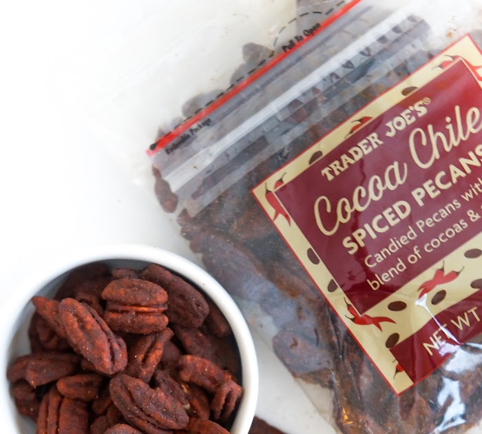 Sweet on Trader Joe's Cocoa Chile Spiced Pecans Bake at 350°