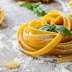 Tagliatelle and curry carrots