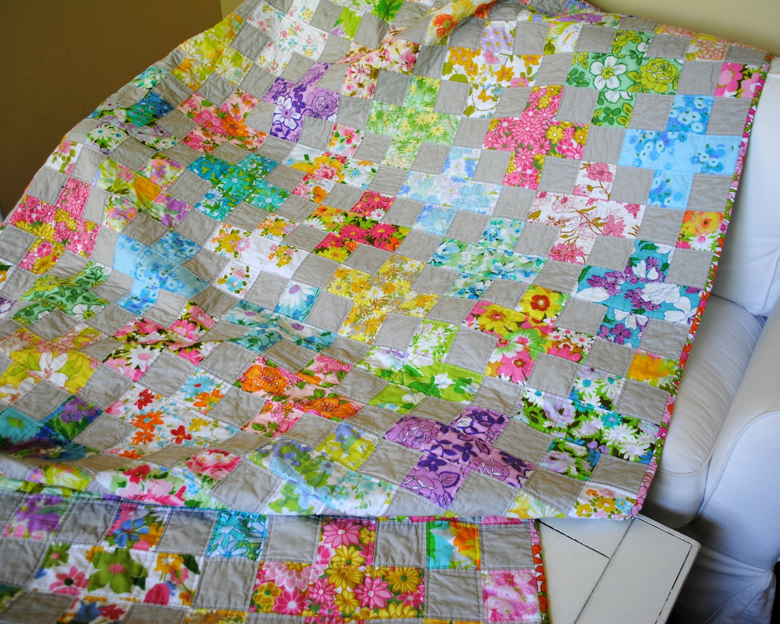 Hideaway Girl CoupleOVintage Sheet Quilts