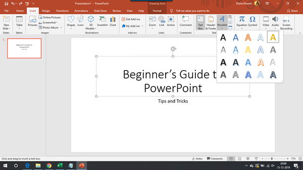 กวดวิชานำเสนอ Microsoft PowerPoint