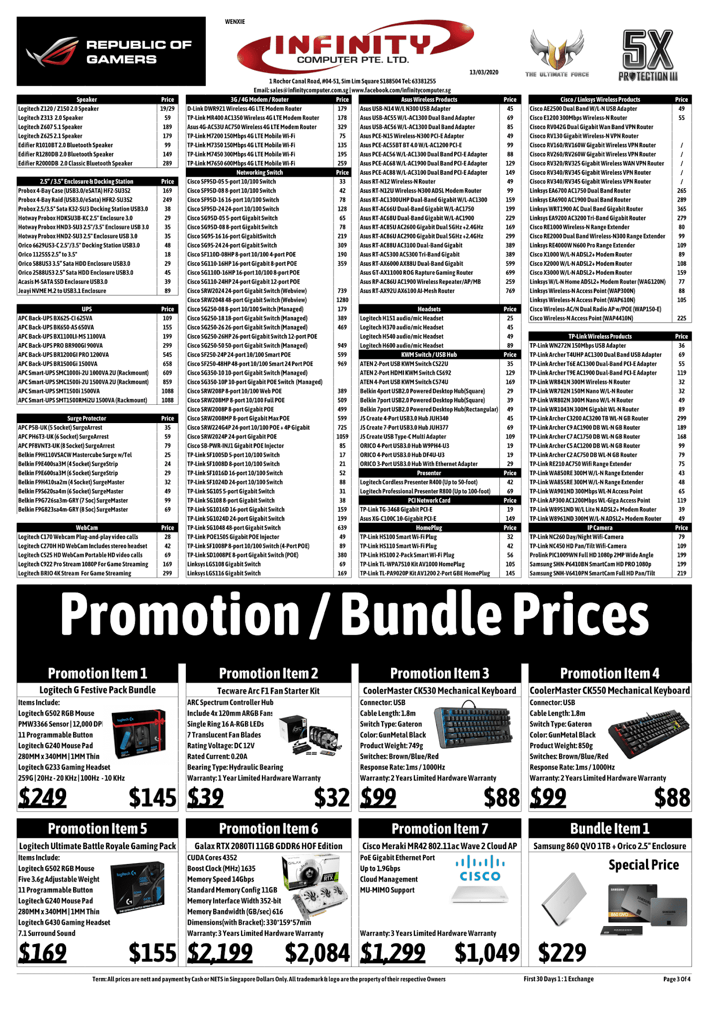 SG PC Fair Online Brochures, Flyers and Price List Infinity Computer
