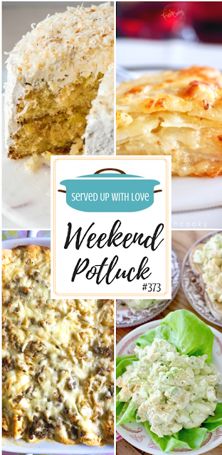 Weekend Potluck featured recipes include Haleakala Cake, Best Potato Gratin, Southern Breakfast Enchiladas with Sausage Gravy, Ranch Avocado Egg Salad and so much more. 