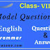 Model Question - 8 | English | Class 8  | Question & Answer | Grammar 