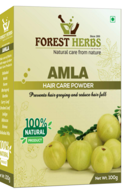 Forest Herbs 100% Natural Organic Amla Powder For Hair Growth - 100 Grams