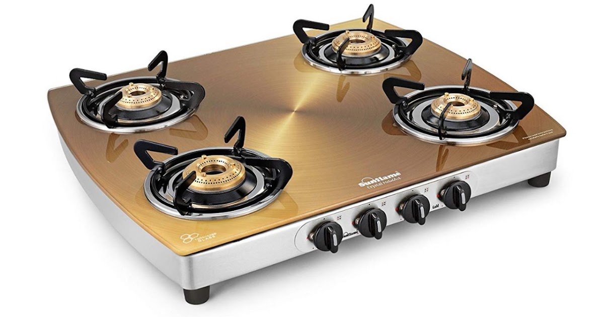 Gadget Review Best 4 Burner Gas Stove in India Sunflame Crystal Stainless Steel Gas Stove