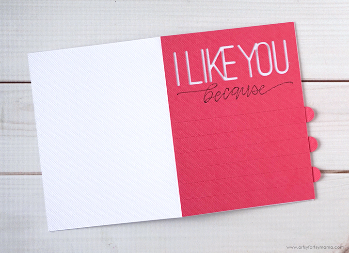 I Like You Because... Valentine Card
